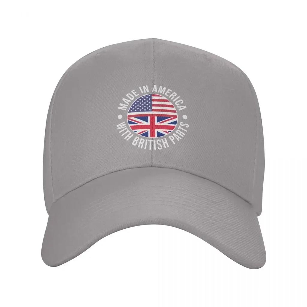 Made In America With British Parts Baseball Cap Military Cap Unisex Unisex hat Snap Back Hat Golf Unisex Womens