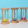 Seven-Color Sand Solid Wood 30-Minute Drop-Proof Hourglass Timer for Kids: Study & Gift