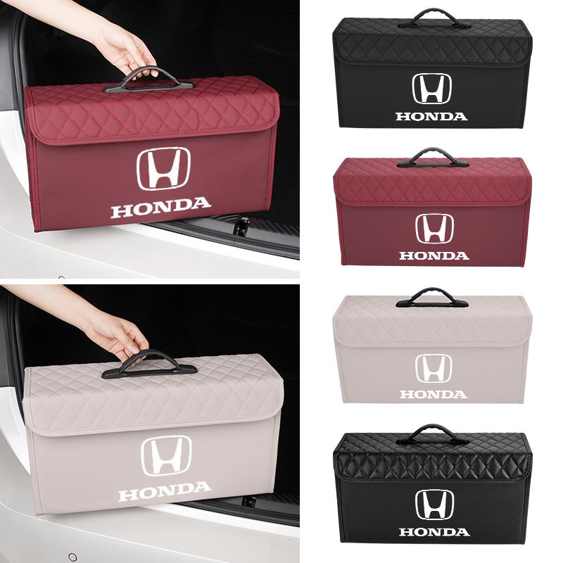 Car Styling Trunk Storage Box Leather Tools Organizer Case For Honda Civic Accord CRV HRV Pilot Fit Odyssey Legend Passport