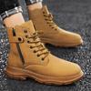 Мужские ботинки Американские ретро-ботинки Tooling Повседневные кожаные мужские ботинки Винтажные мужские ботинки на шнуровке Ботильоны Панк-ботинки с боковой молнией