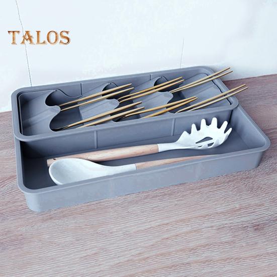 Ящик для хранения столовых приборов, расширяемый ящик, съемный, сохраняет порядок, экономит место, стабильный органайзер для посуды