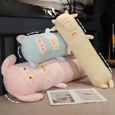 Мягкая плюшевая игрушка Кролик Кошка Овечка Мультяшное чучело животное Длинная подушка Милый пушистый Декор детской комнаты Подарок