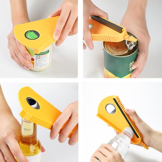 Multi-function Fan Shaped Bottle Opener Jar Twist Lid Quick Opening Lid Remover