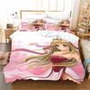 3D современный японский мультфильм аниме фильм милая девушка сексуальный 3 шт полиэстер постельное белье комплект пододеяльник и 2 шт наволочка