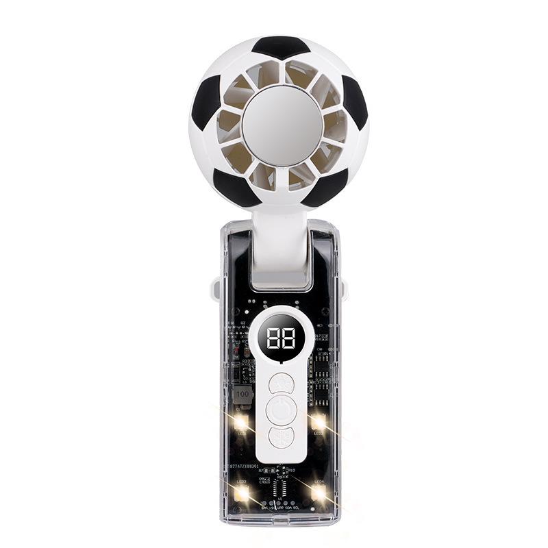 World Cup High-Speed Foldable Football Fan with Cooling Light & Ice Pack Display