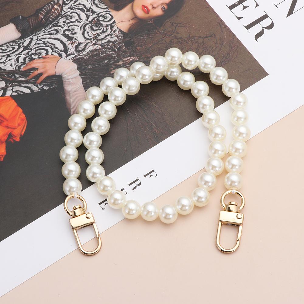 Accessories Pearl Belt Bags Handbag Handles Pearl Strap Long Beaded Chain DIY Purse Replacement