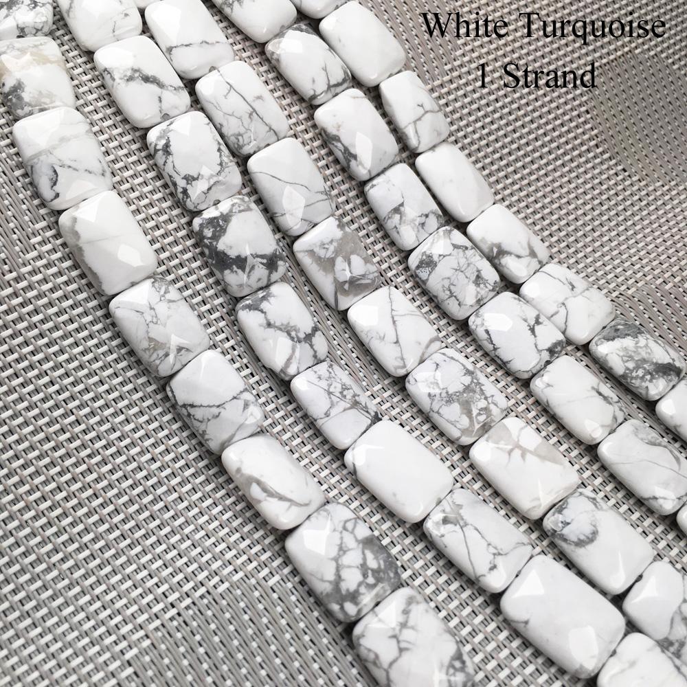 1 нить граненых бусин из натурального камня, 12 × 16 мм, прямоугольные камни из розового кварца и опала, свободные бусины-разделители для изготовления ювелирных изделий, аксессуары для самостоятельного изготовления, 20 см