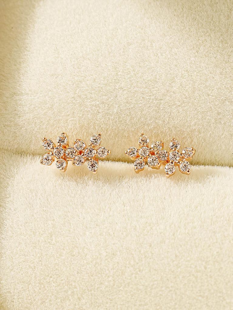 Минималпирсинг Серьги-гвоздики 14K Цветочный букет