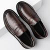 Men's Shoes New Soft-soled Business Casual Leather Shoes Men's Trend One-pedal Doudou Shoes Men's British Shoes