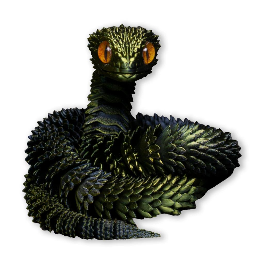 New Year Gift 3D Simulation Snake Desktop Ornament Flexible Decompression Toy Stress Relief Surprise for Kids Home Crafts