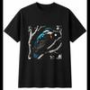 Detailed Kingfisher Under the Stars Bird Mens T-Shirt Black 100% Cotton Tee