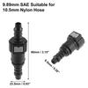 uxcell Шланг топливной магистрали Быстроразъемный соединитель Отсоединяемый шланг Нейлон 0,3 дюйма (9.89 мм) SAE-10,5 мм Прямой Набор из 2 штук