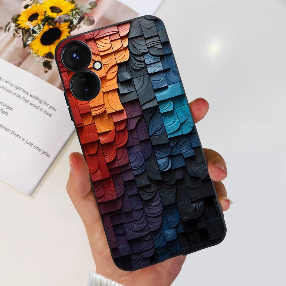 Для Tecno Spark 9 Pro KH7 KH7n Милый Мультяшный Чехол Для Телефона Для Tecno Spark 9Pro Черный Силиконовый Мягкий ТПУ Чехлы