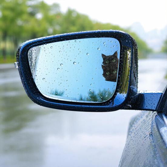 Car Sticker, Waterproof PVC Self-adhesive No Trace Auto Decal, Black Cat Pattern Funny Sticker for Windows Mirrors Trunks Car Accessories