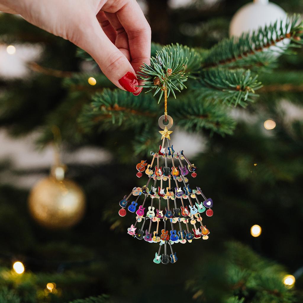 2D Акриловая Гитара Украшение на елку, Украшение для дома, Рождественские украшения