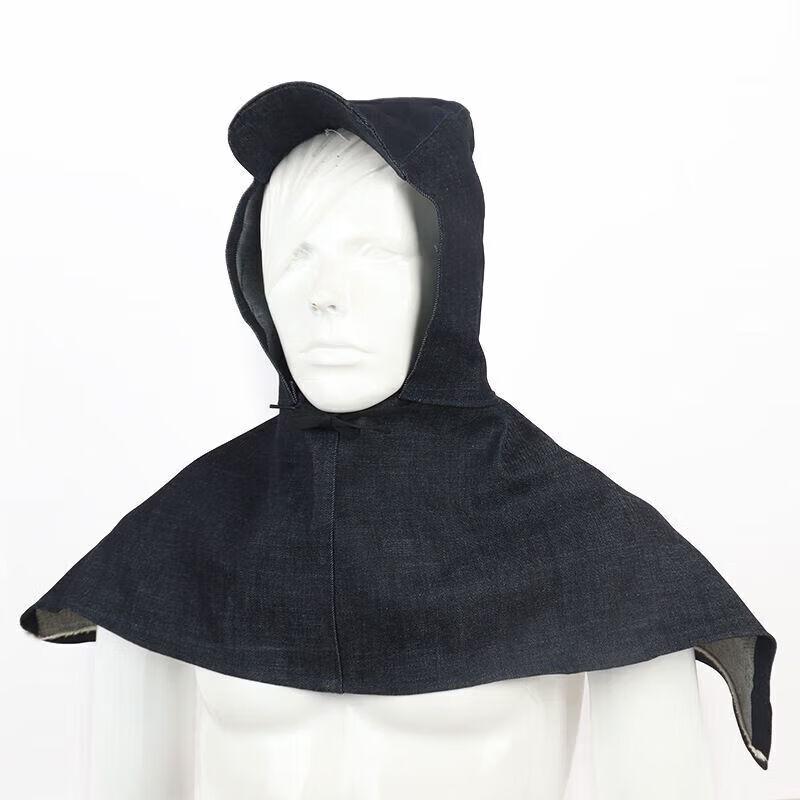 Denim Pullover Dust Protection Hood