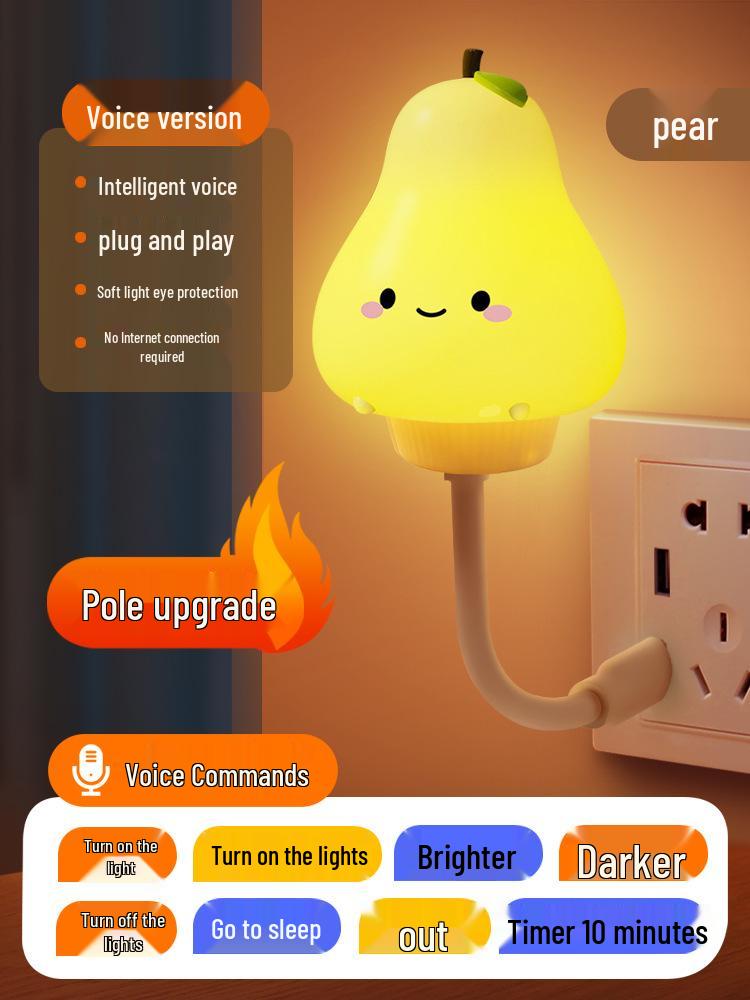 Voice-Activated Smart Night Light for Bedroom, Bedside, and Kids' Room