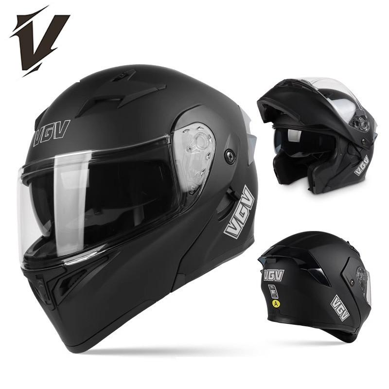 Full Face Motorcycle Helmet Flip-Up Modular Dual Lens DOT CCC Certified All Season Adult Unisex ABS