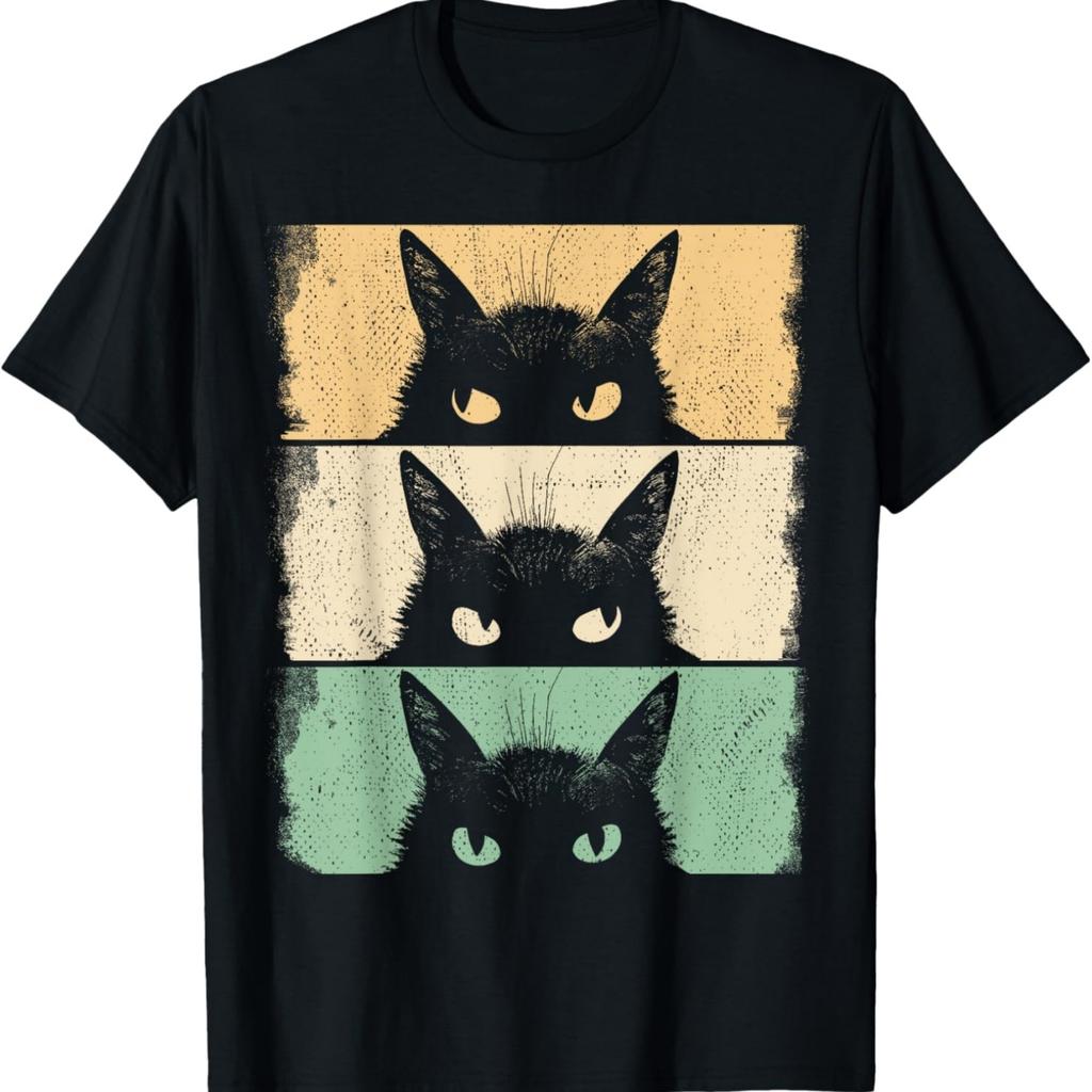Любитель кошек, Ворчливый черный котенок, Кошачья мама, Кошачий папа Футболка(2)