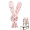 Chair Decorations Easter Bow Ornaments Rabbit Ear Design Chair Decoration For Party With Elastic Straps For Home Restaurant