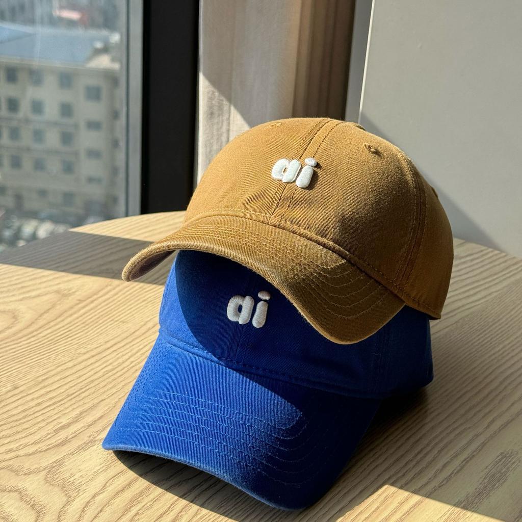 Korean-style large brim hat for women in spring and autumn ai Soft-top baseball cap with wide brim that makes the face appear smaller, suitable for