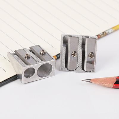 Новые Надежные Металлические Точилки для Карандашей Двойное Отверстие Рисование Письмо Точилка