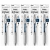 Pentel Ballpoint Pen Gel Ink Energel Infree 0.5mm Clear Shaft XBLN75TL-CA Blue Black 5 Pieces
