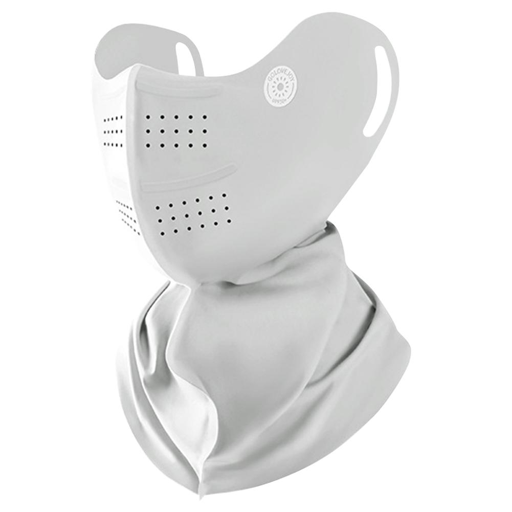 FE# Sunscreen Face Mask Cooling Face Cover with Ear Loops for Cycling (Black)