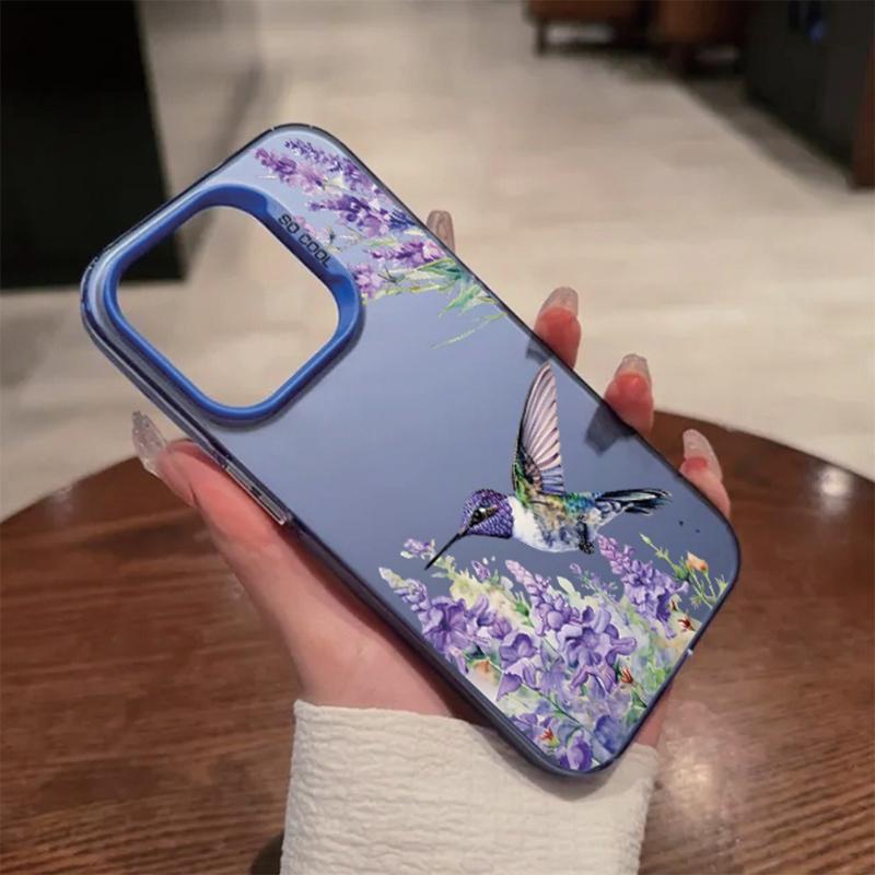 Чехол для телефона с защитой от падений и цветочным узором для Samsung S24 S23 A55 A35 Xiaomi Redmi 13C Poco C65 iPhone 15 Huawei Honor, противоударный защитный бампер