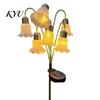 Landscape Path Lighting Solar Lily of the Valley Flower Lights Outdoor, Waterproof Garden Stake Lights, Yard Art Decoration Auto On/Off LED