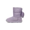 Classic Novelty Suede Bow Mid Calf Snow Boots Kids Boots Lavender 1130756K-JGL