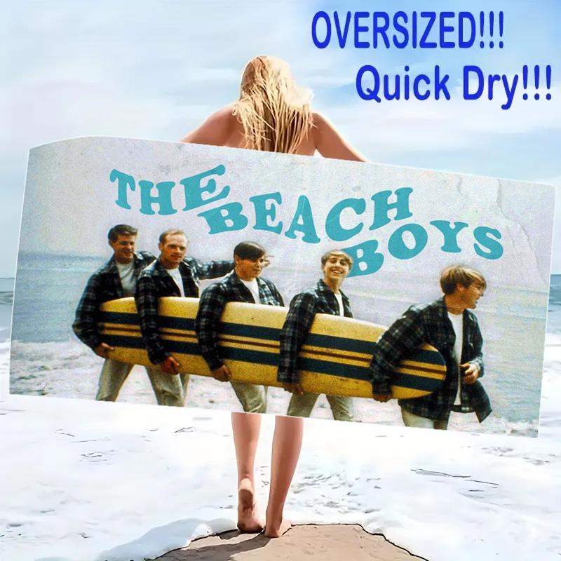 The Beach Boys Print Beach Towel, Large Soft Quick Dry Towel for Beach Camping Swimming