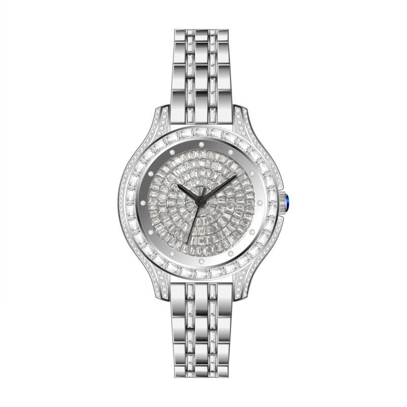 Trend Casual Full Diamond Women'S Watch Fashion Style Temperament Personalized Diamond-Encrusted Women'S Watch Steel Belt