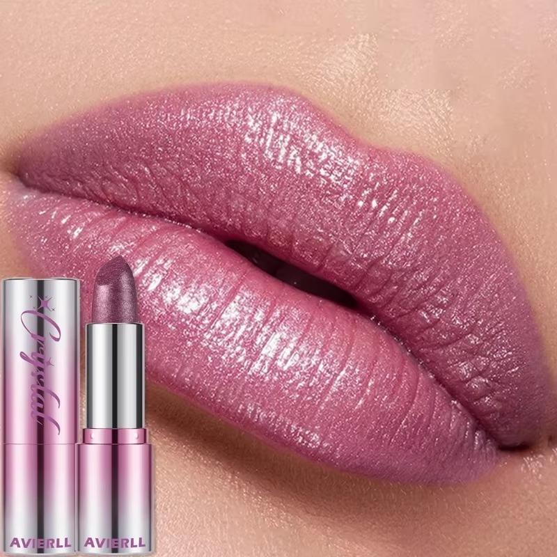 14Color Metallic Violet Lipstick Polarizing Pigment Diamond Glitter Lipgloss Waterproof Lasting Gold Pearl Shine Sexy Lip Makeup