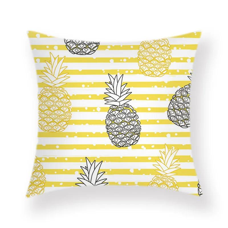 Boho Room Aesthetic Summer Green Pillowcase Cartoon Pineapple Decorative Pillow Bed Sofa Throw
