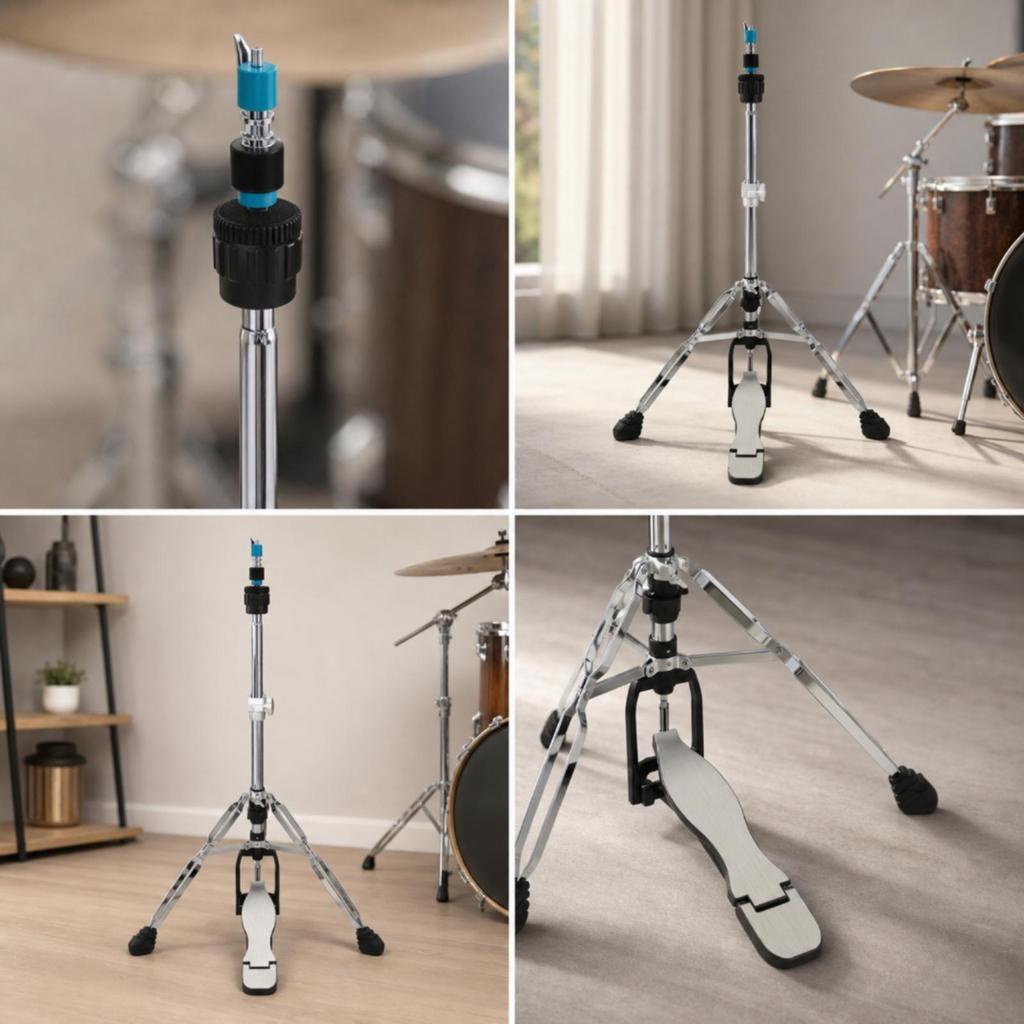 Стойка для хай-хэта с педалью Устойчивое барабанное оборудование Отзывчивая для барабанщиков