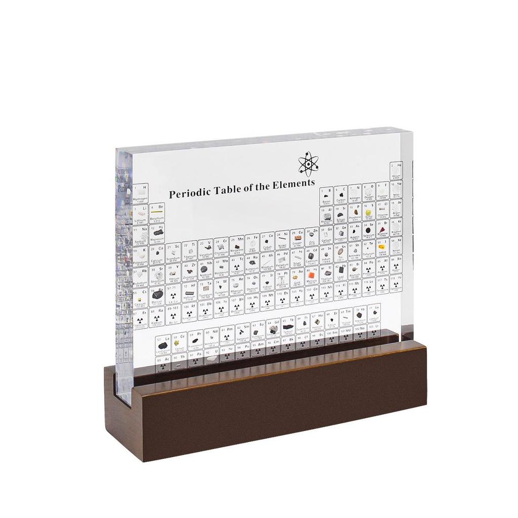 Акриловый встроенный дисплей периодической таблицы с физическими элементами