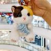 Милый Плюшевый Кот-Рыбка Брелок Из Мягкого Короткого Плюша Для Украшения Сумки и Коллекционеров