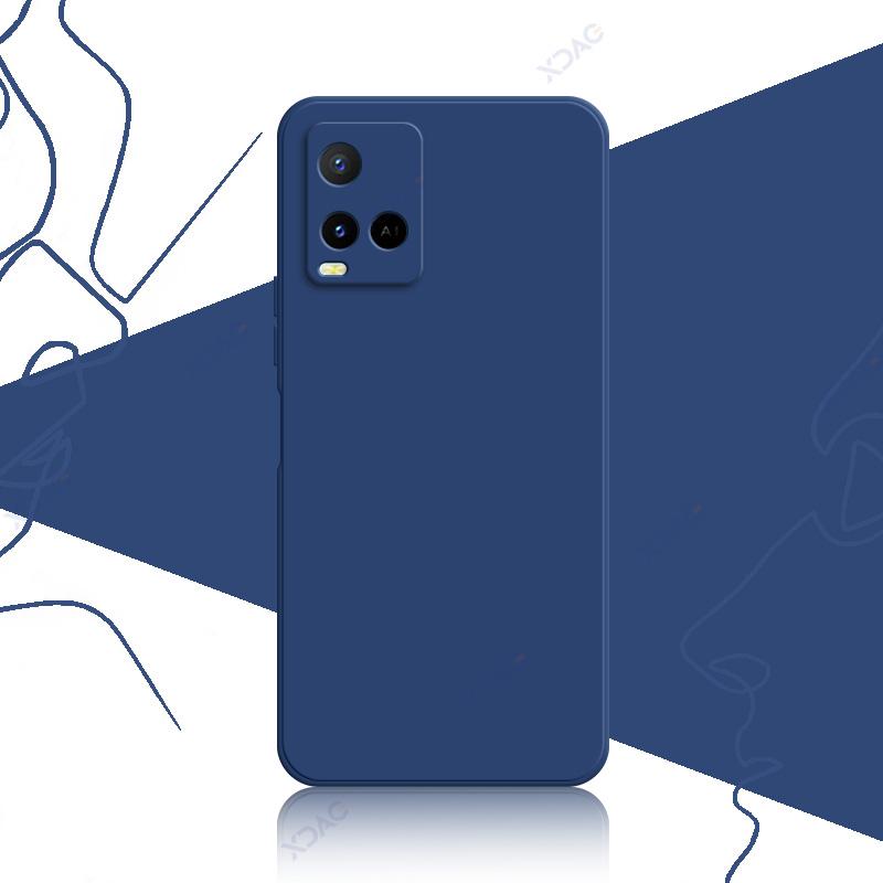 Роскошные квадратные жидкие силиконовые чехлы для VIVO Y33s Y33t V2109 Global 6.58" Global 360 мягкие чехлы для телефонов водонепроницаемые сумки