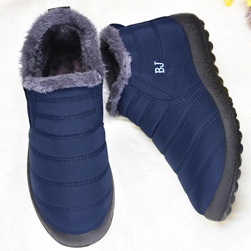 Женские ботинки Snow Fur Женская обувь Platform Slip on New Shoes Женские ботильоны Водонепроницаемые плоские ботинки Botas Mujer Зимние ботинки женские