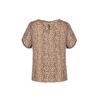Women's Summer Design Sense Short Sleeve Leopard Pattern Shirt Blouses Loose Chic Tops