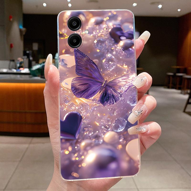 For Samsung Galaxy A06 4G A065F Case Samsung a06 5G A066B Cases Capa Butterfly Phone Shell For Samsung M06 5G F06 Soft TPU Cover