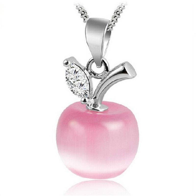 Couples Pendant In Opal Apple Shape AVE