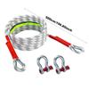 3/4/5M Car Tow Rope Set 10T/5T Tow Strap Off Road Towing Rope Heavy Duty Emergencies Equipment Tow Rope With Hooks For Truck ATV