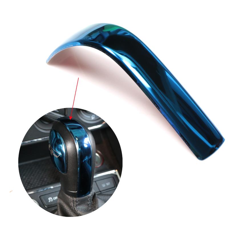 Stainless Steel Car Gear Shift Knob Side Cover Trim Sticker for Volkswagen VW GTI Polo Golf Tiguan Touareg Scirocco CC zw8