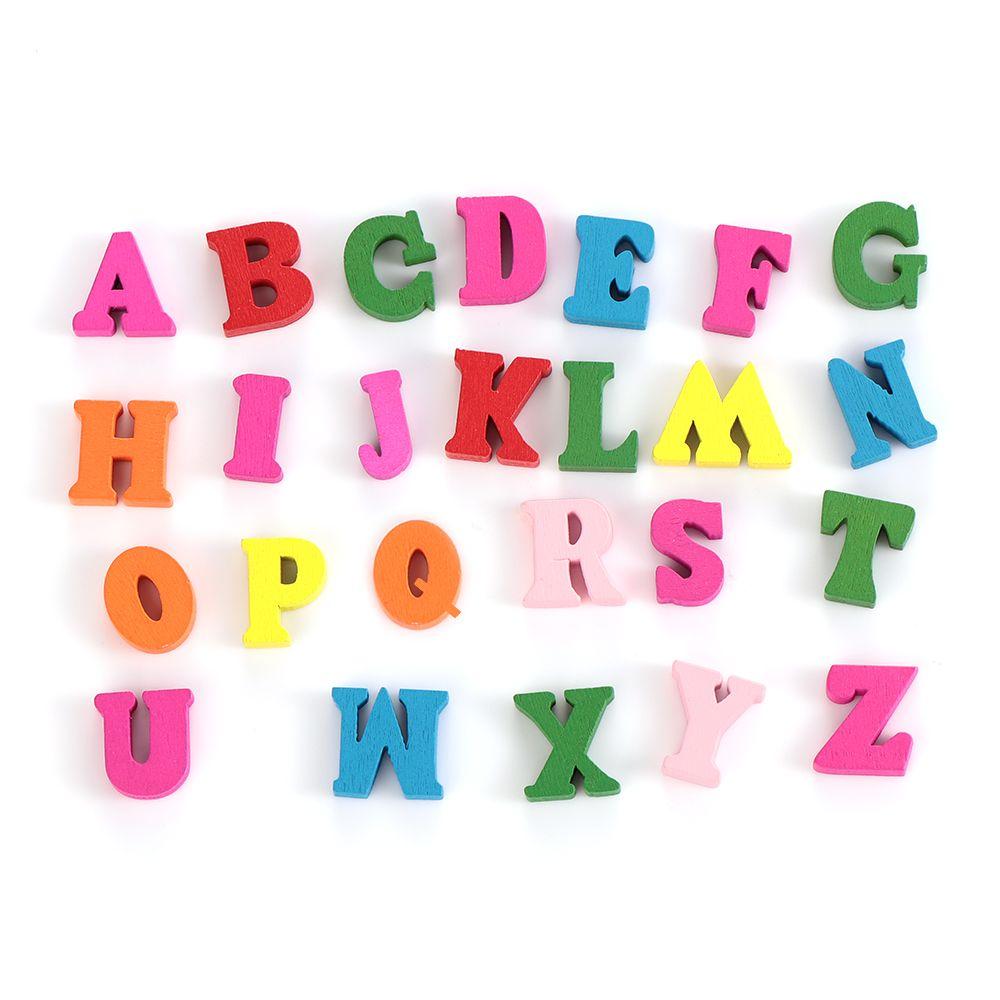 100Pcs New DIY Party Decoration Wooden Letters Alphabet Scrapbooking Wall Decorative