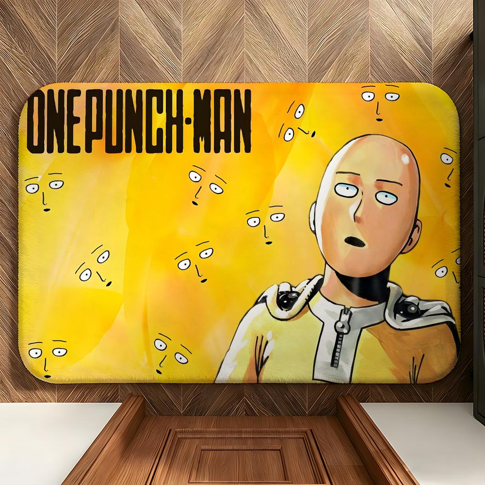 Аниме One-Punch Man Коврик для пола Мягкий фланелевый коврик для пола Подходит для прихожих, гостиных, спален и ванных комнат