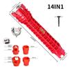 14 In 1 Installer Flume Wrench Kitchen Sink Faucet Spanner Bathroom Water Heater Key Plumbing Installation Hand Repair Tools