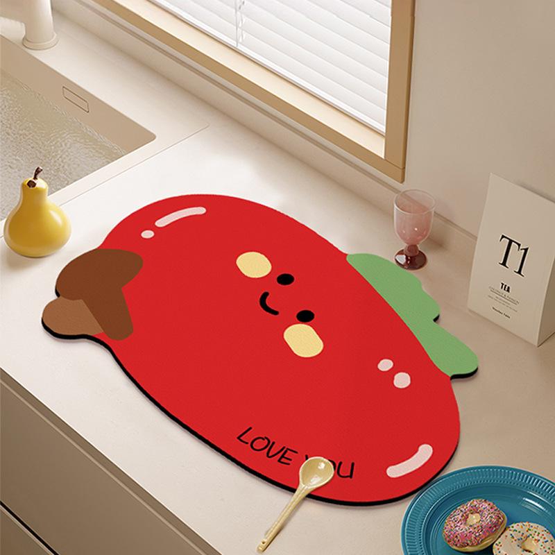 Modern Floor Mat & Door Mat Non-Slip Textured Rug For Bathroom Kitchen Entrance Water-Absorbing Non-Slip Foot Decorative Mats