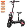 Electric Scooter Foldable Boyueda 11" 3000Wx2 Motor With Seats NFC 60V 38AH Max Range 120Km Black S5